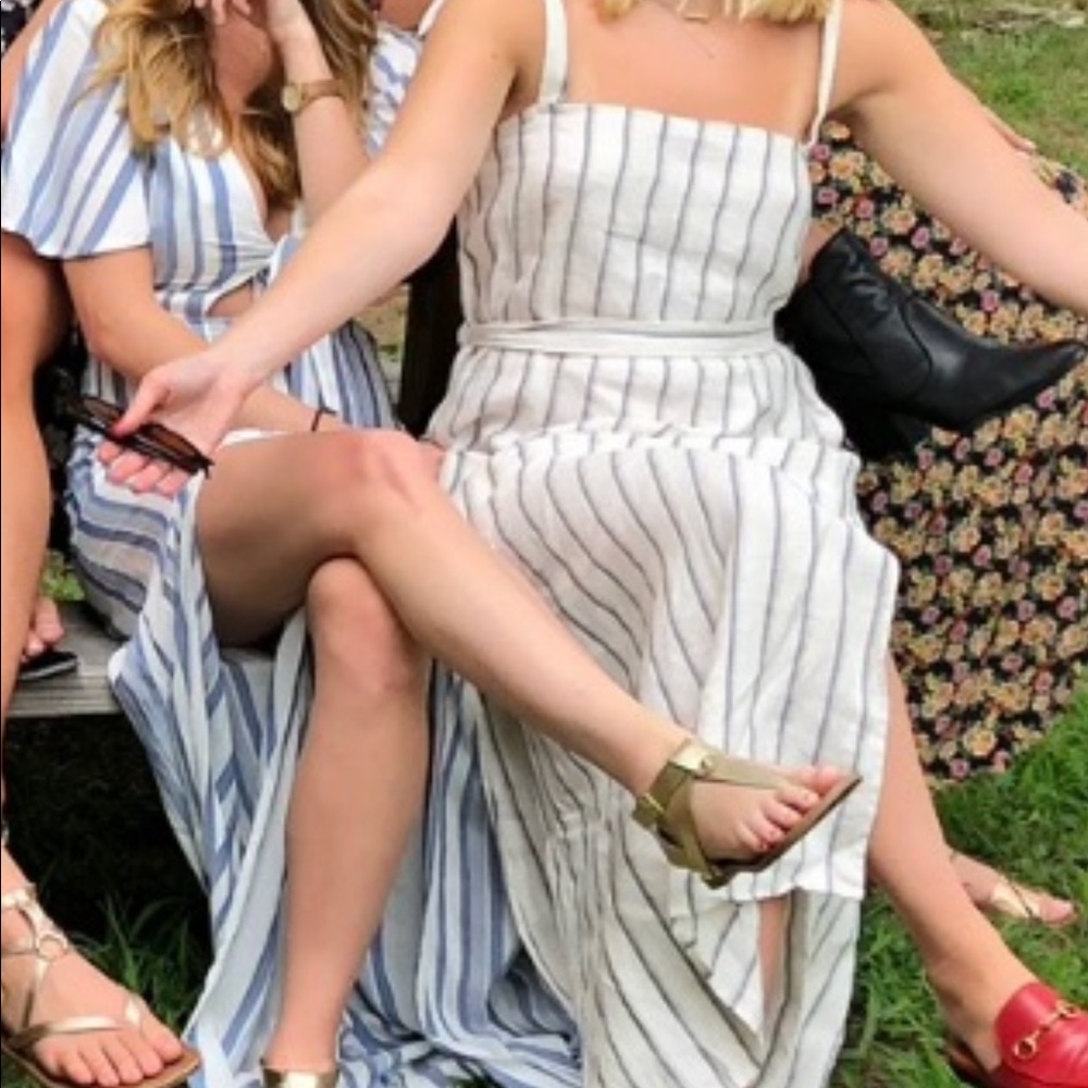 Reformation striped linen dress
